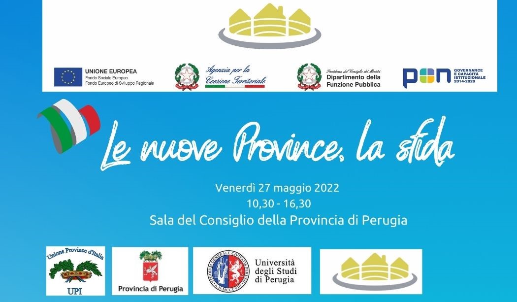 Il 27 maggio a Perugia le Province si confrontano su riforme e nuovi modelli